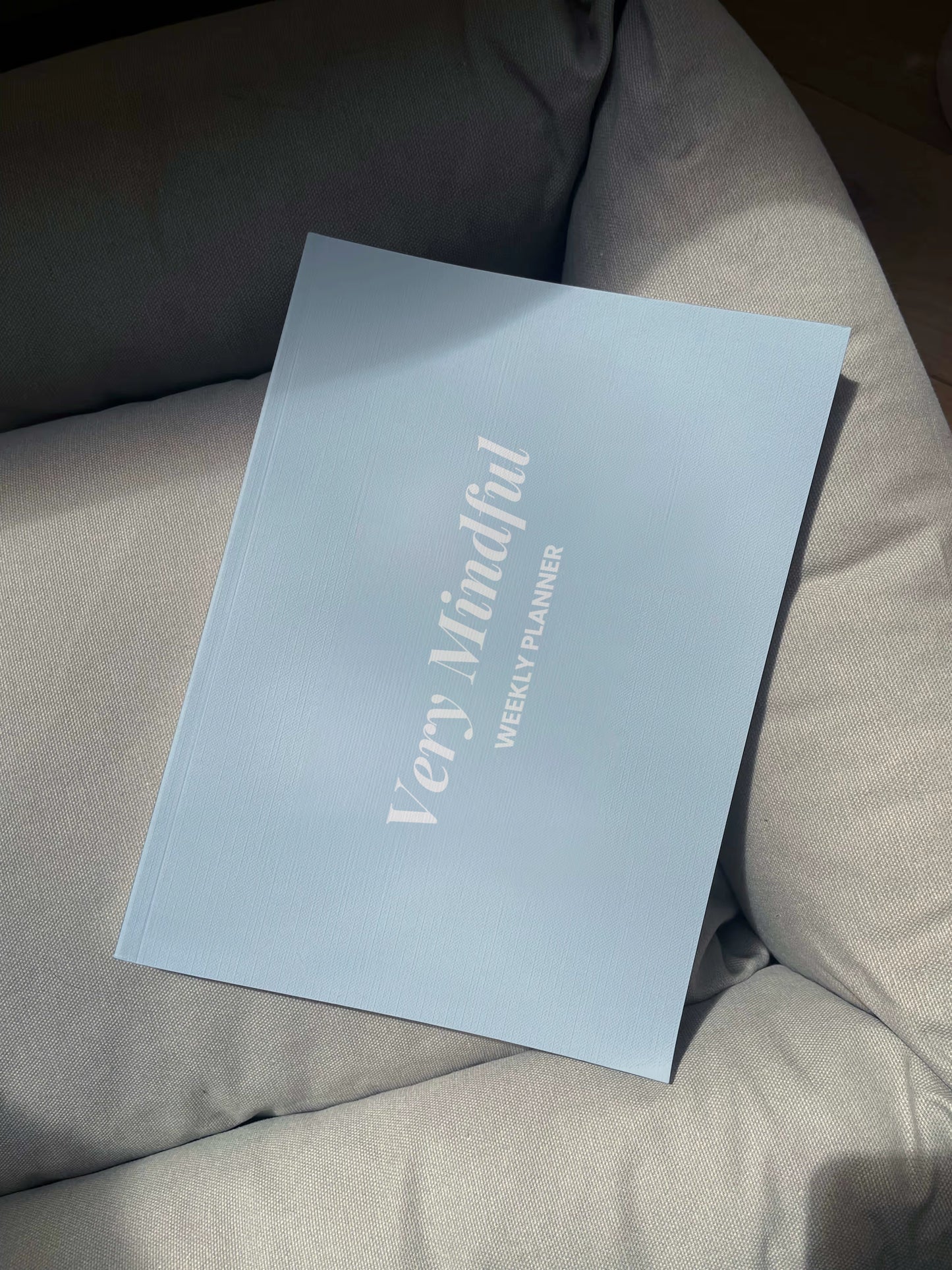 Very Mindful Weekly Desk Planner Pad | Blue & Cream