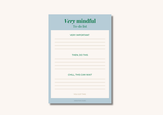 Very Mindful A5 Daily To Do Planner | Blue & Green