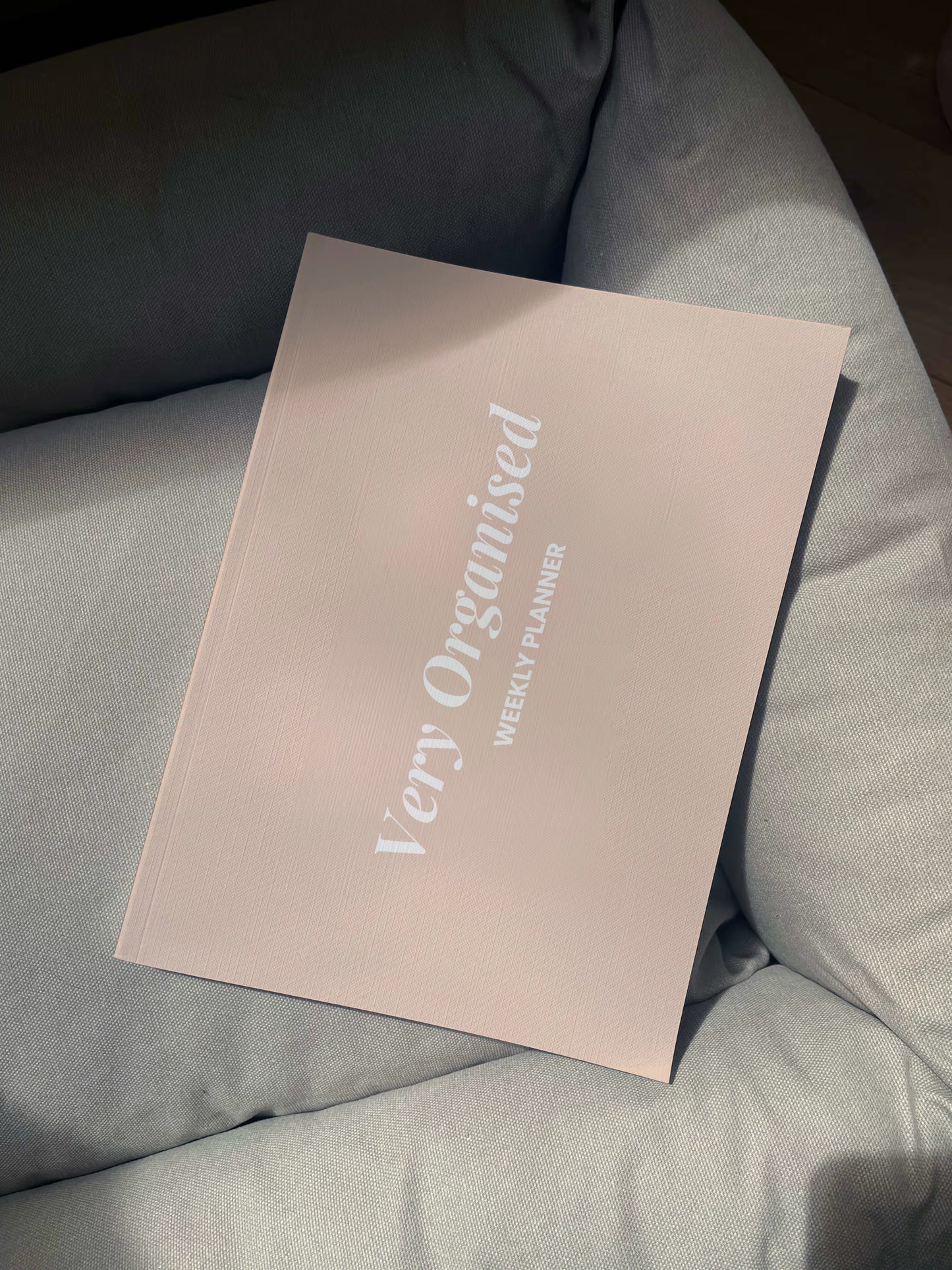 Very Organised Weekly Desk Planner Pad | Pink & Cream