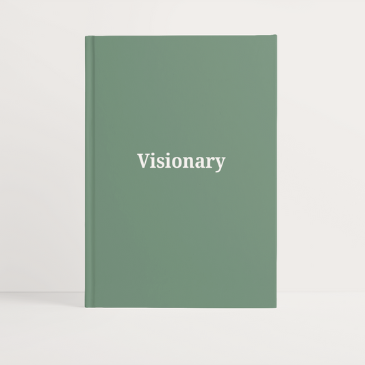 Visionary A5 Hard Cover Notebook | Green & White