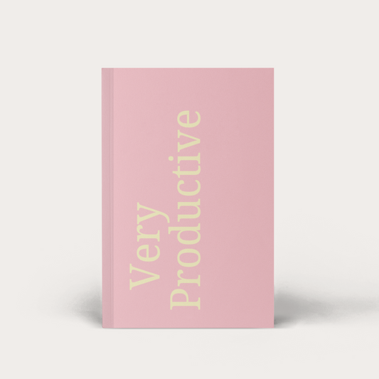 Very Productive A5 Soft Cover Notebook | Pink & Yellow