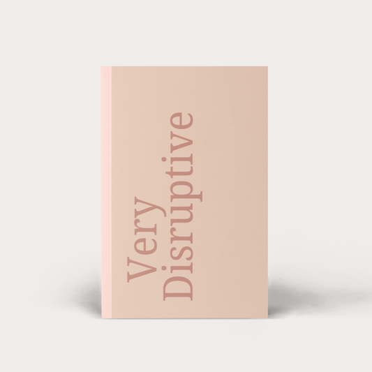 Very Disruptive A5 Soft Cover Notebook | Beige & Pink